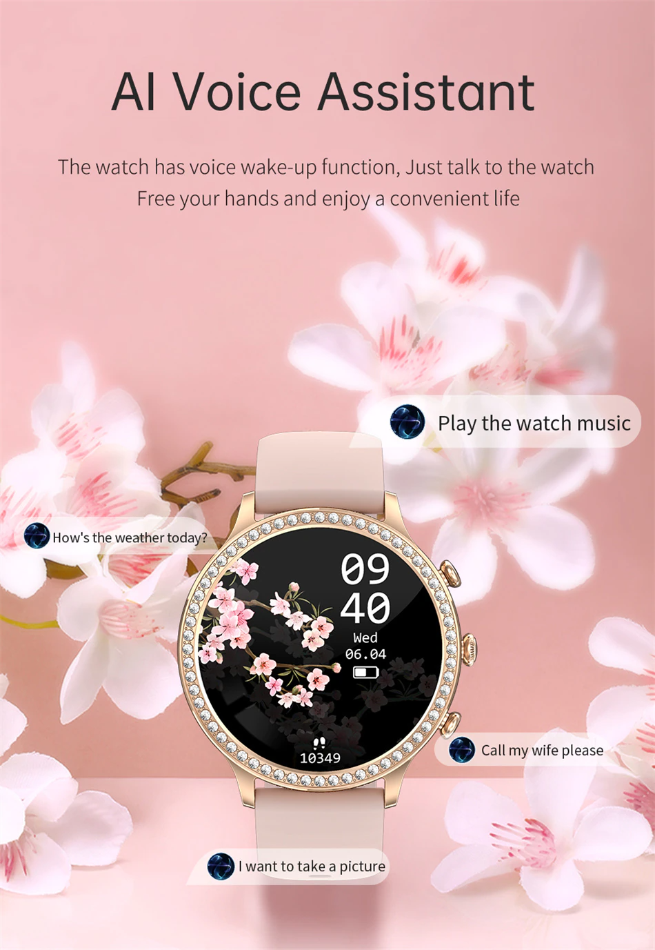 SMARTWATCH LIGE FEMININO P/ USO EM DIVERSAS ATIVIDADES 2