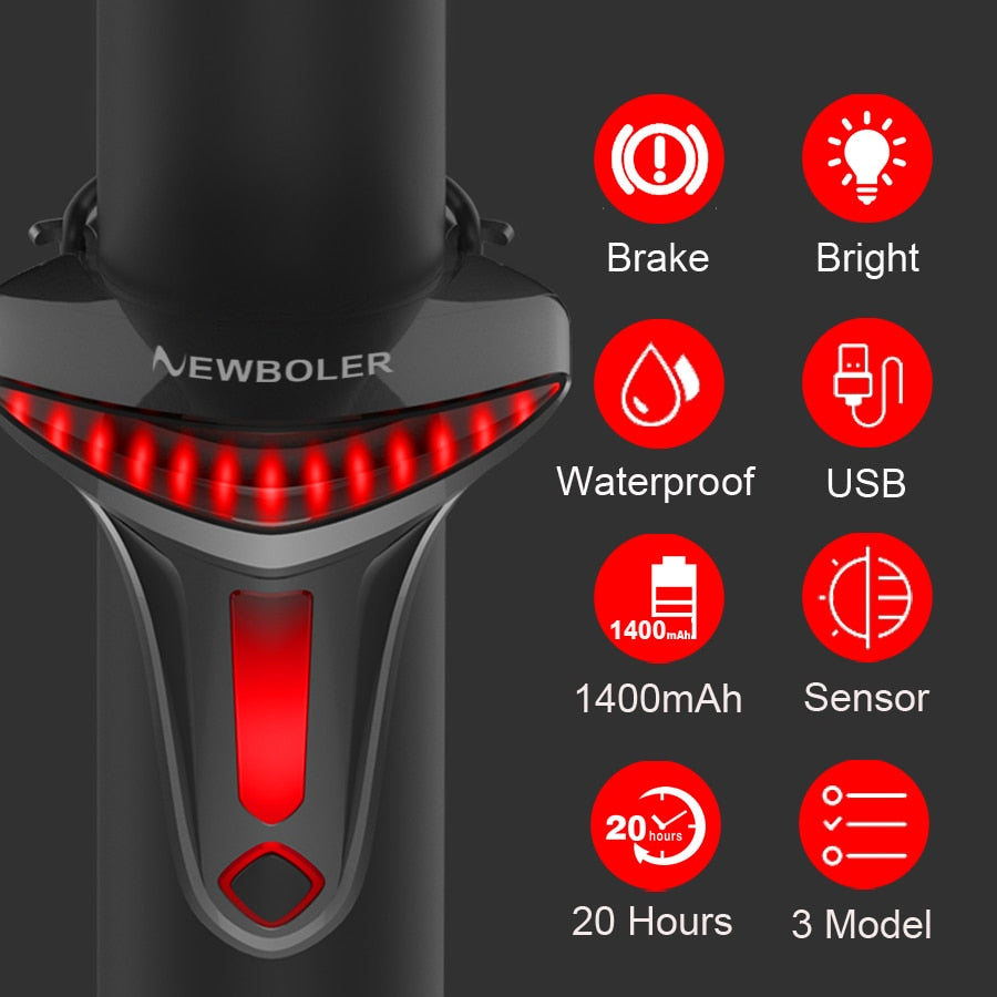 REAR LIGHT SINALIZADOR DE SEGURANÇA EM LED P/ BIKES 01